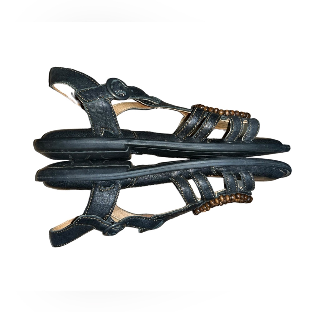 Born Beaded Flat Sandals Black Women's Size 8 - Picture 4 of 8